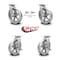 Service Caster 8 Inch V Groove Semi Steel Caster Set with Roller Bearings 2 Swivel Lock 2 Brake SCC-30CS820-VGR-BSL-2-TLB-2 - alternate 2